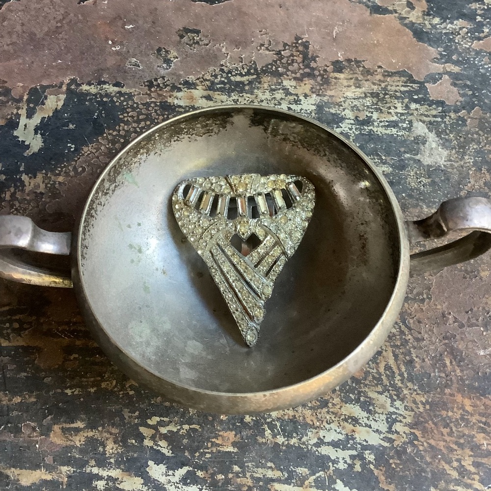 Vintage Art Deco 1920/1930s Rhinestone Clip